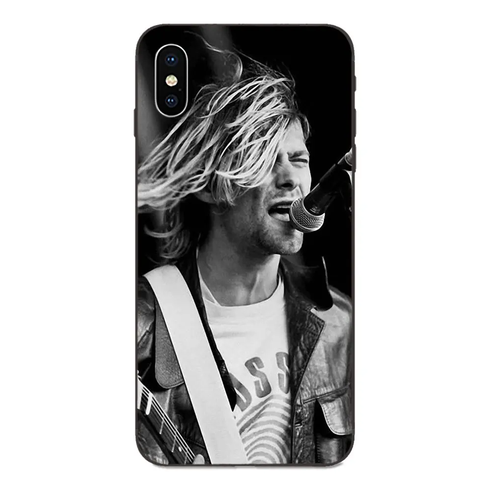 Для Apple iPhone 4 4S 5 5S SE 6 6S 7 8 Plus X XS Max XR мягкий чехол для мобильного телефона Nirvana Kurt Cobain