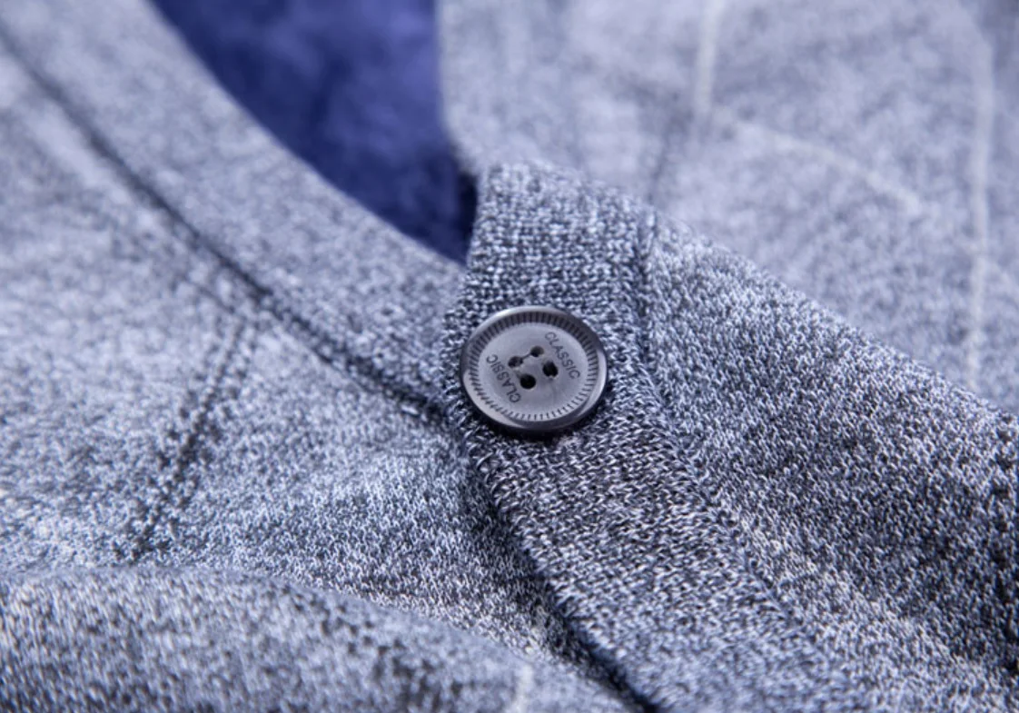 Мужской Повседневный шерстяной кардиган плотный теплый флисовый свитер без