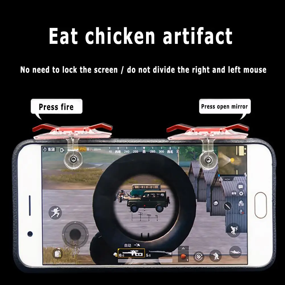 Контроллер для PUBG Game L1R1 Shooter Bracket Rocker 3 в 1 мобильный телефон игровой триггер Кнопка