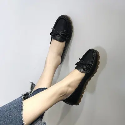 2022 Spring New White Nurse Shoes Rubber Sole Flat Thin Shoes Soft Sole Soft Breathable Comfortable Shoes Zapatos De Mujer