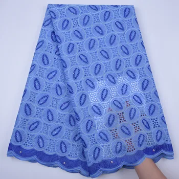 

Sky Blue Swiss Lace Fabric African Lace Fabric Swiss Voile Lace In Switzerland 5Yards Nigerian Lace Fabric For Dress Y1747
