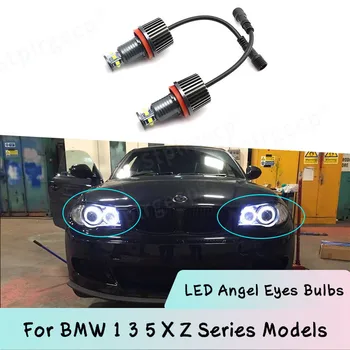 

For BMW 1 3 5 X Z Series 120W LED Headlight Angel eyes bulb Lamps E81 E82 E87 E88 E90 E92 M3 E93 E60 E70 E71 E89 X5 X6 Z4 X6M