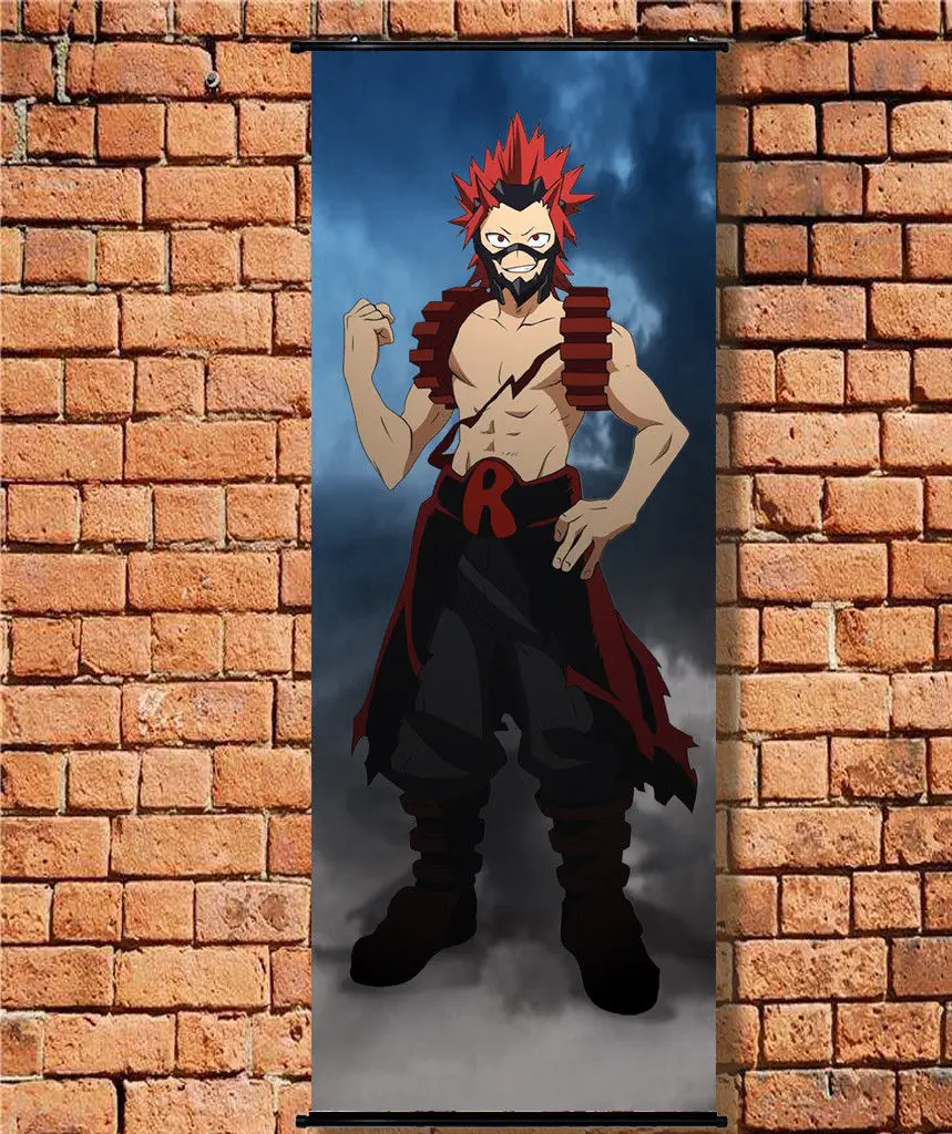 My Hero Academy Kirishima Eijirou Аниме Длинный плакат настенный прокрутка 105x40 см