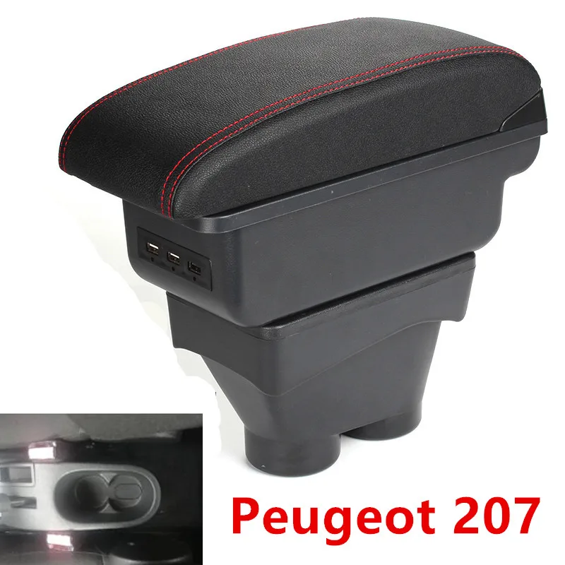 Для peugeot 207 подлокотник коробка автомобильный центральный подлокотник коробка для хранения Модификация аксессуары