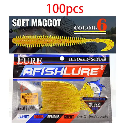 95 мм 1,6g 50/100 шт Afishlure мягкие рыболовные приманки искусственные морские черви дождевого Leurre Souple Mer мягкие приманки для океан озеро - Цвет: JB18090303-c6