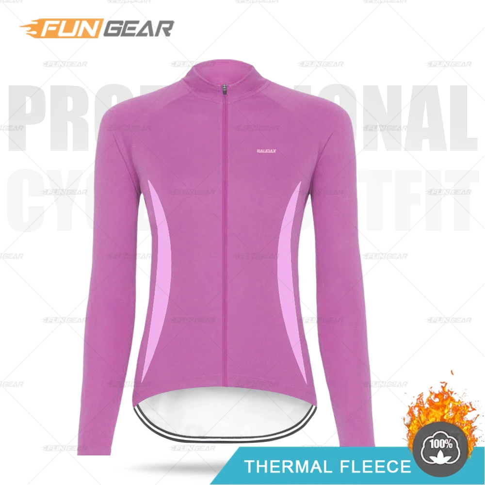 Простая зимняя женская одежда, комплект из Джерси с длинным рукавом, Теплая Флисовая одежда, Модный женский комбинезон для шоссейного велосипеда - Цвет: Cycling Jersey
