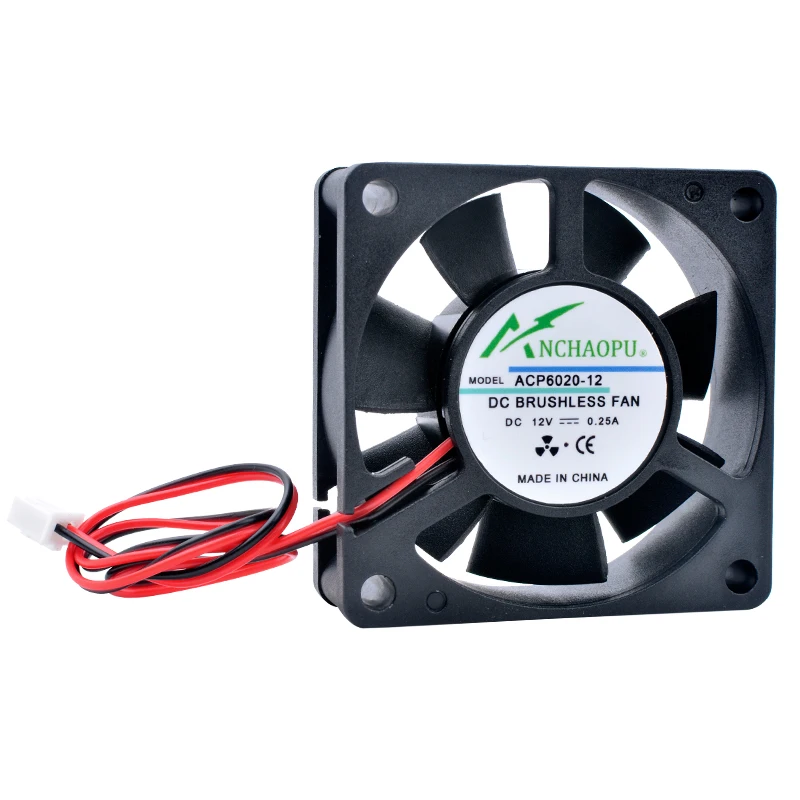 Cooling Fan 60mm 60x60x20mm DC5V 12V 24V 2pin for Chassis Power Supply