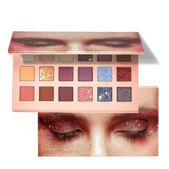 

Pudaier Shiny 18-Color Eye Shadow Palette Polarized Flashing Matte Shimmer Blendable Bright Eye Shadow Pallete Pallete Silky Mak