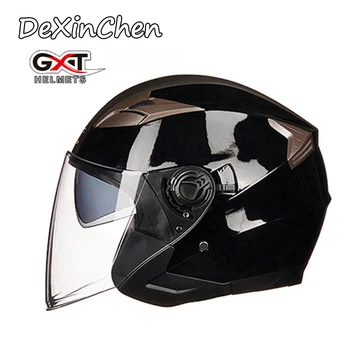 

NEW Genuine GXT Half Open Face Helmet Four Seasons Double Visor Motorcycle Helmet Casco Motorbike Capacete Riding Moto Helmet
