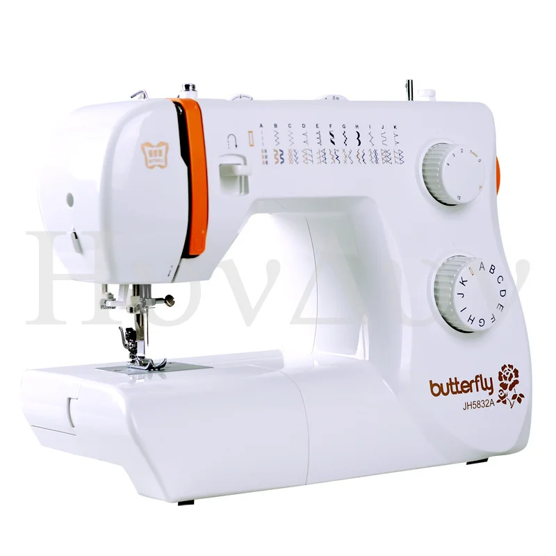 Mini Electric Sewing Machine Butterfly Jhq60a Multifunction 32 Points