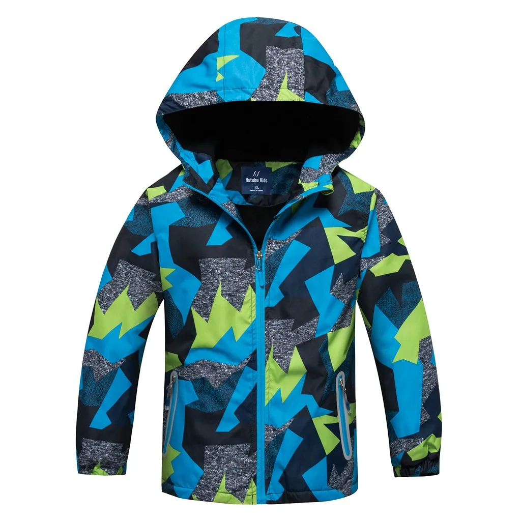 

2019 Spring Autumn Children Jacket For Boy Kids Fleece Warm Coat Kids Hooded Zipper Windbreakers Waterproof Fashion Kids Clothes