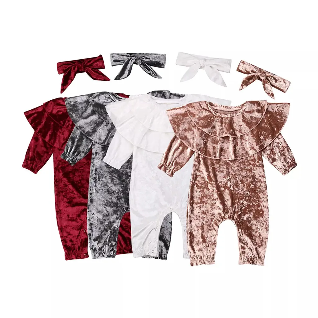 ARLONEET/Детские комбинезоны с длинными рукавами; комбинезоны для новорожденных мальчиков; однотонные Ползунки с оборками; повседневная одежда; зимний теплый комбинезон для детей