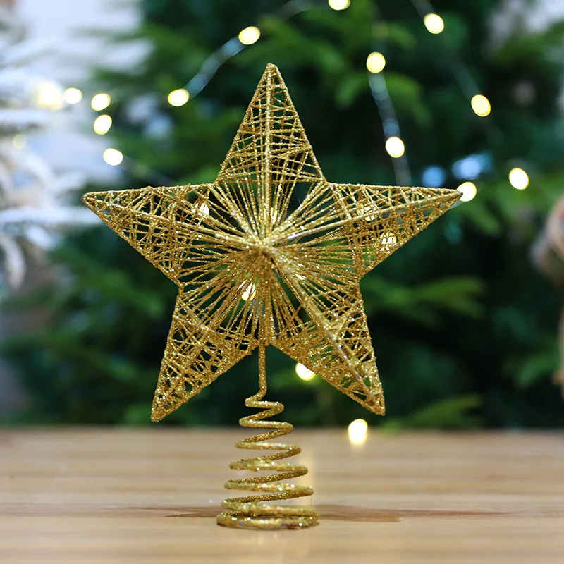 A Star For Christmas 2022 Champagne Gold Sliver Christmas Tree Top Pentagonal Star Christmas Ornament  Merry Xmas Decor For Home New Year 2022 Natal Noel|Tree Toppers| -  Aliexpress