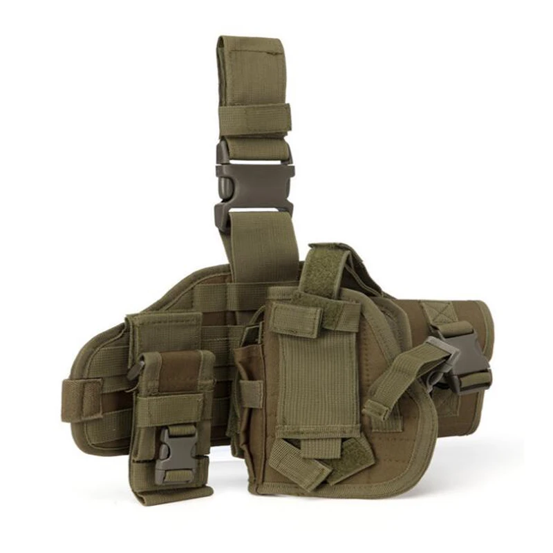 Military Airsoft Tactical Universal Gun Holster Molle Pistol Gun Bag Holster Handgun Outdoor Hunting Drop Leg GLOCK 17 19