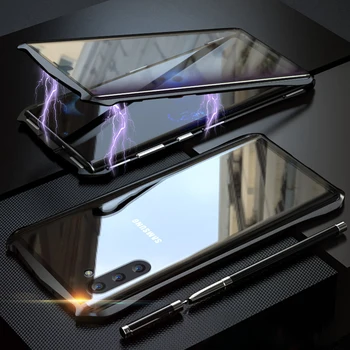 

360 Full Magnetic Case For Samsung Galaxy Note 10 Pro Body Protective Two Side Tempered Glass Cover Samsung Note10 Plus Pro Case