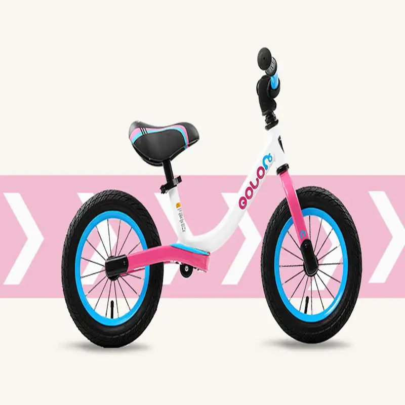 Pink White Новые Детские's двухколесное балансирующее велосипед 12 дюймов уровень конкуренции встроенный подвеска практики вождения велосипеда езда игрушки - Цвет: Pink White