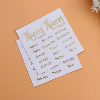 

30pcs Essential Oil Bottle Labels Self-adhesive Pasters Oil Bottle Decals Letters Tag Stickers for Gilrs Students
