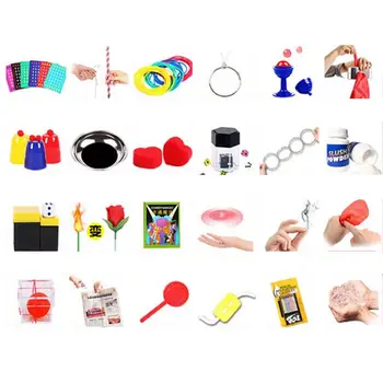 

24 Magic Props Set Close-up Stage Performance Gift Package Kids Learn Magic Kit Y4UD