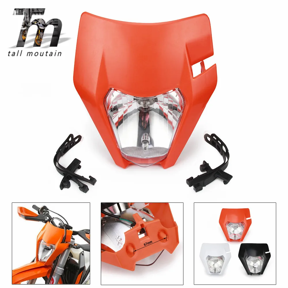 

Motorcycle Universal Headlight Head Light Headlamp For 2017 18 KTM Headligt EXC XCF SX F SMR Enduro Dirt Bike Supermoto E-Moto