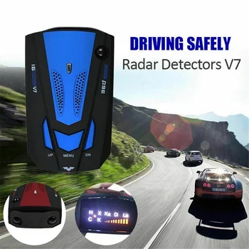 

2020 New Car Radar Detector English Russian Auto 360 Degree Vehicle V7 Speed Voice Alert Alarm Warning 16 Band LED Display