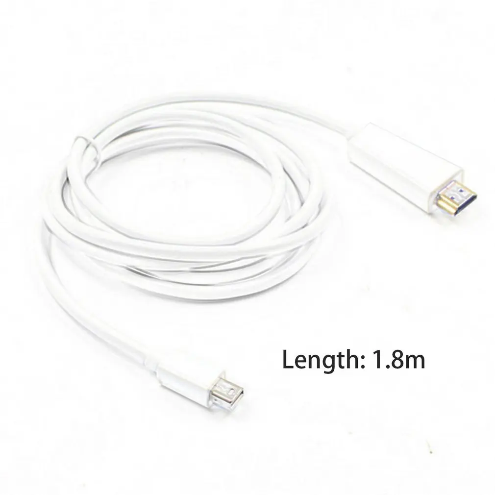 1,8 м мини кабель DP-HDMI папа-мама Thunderbolt DisplayPort к HDMI адаптер конвертер для Macbook Pro Air проектор кабель