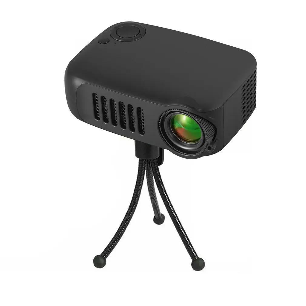 US Plug Мини портативный карманный проектор HD 1080P кино видео проекторы Домашний кинотеатр HDMI развлечения Проекция черный - Цвет: US Plug
