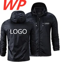 WP мужские куртки однотонного цвета на молнии с капюшоном из полиэстера, водонепроницаемая мужская верхняя одежда, мужские толстовки Harajuku, тонкие пальто