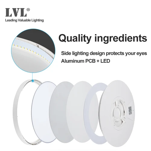 LED 천장 조명 밝기 조절 12W 18W 24W 32W 220V 3 색 조절 가능, 침실 거실 욕실 현대 천장 램프 4