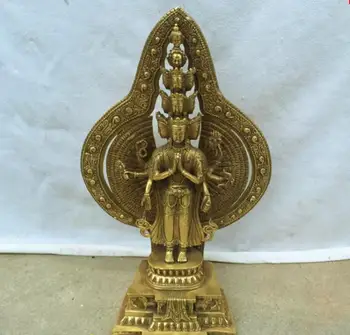 

YM 909 Light, pure copper, thousand hands, goddess of mercy Guanyin bronze statue, Tantric god