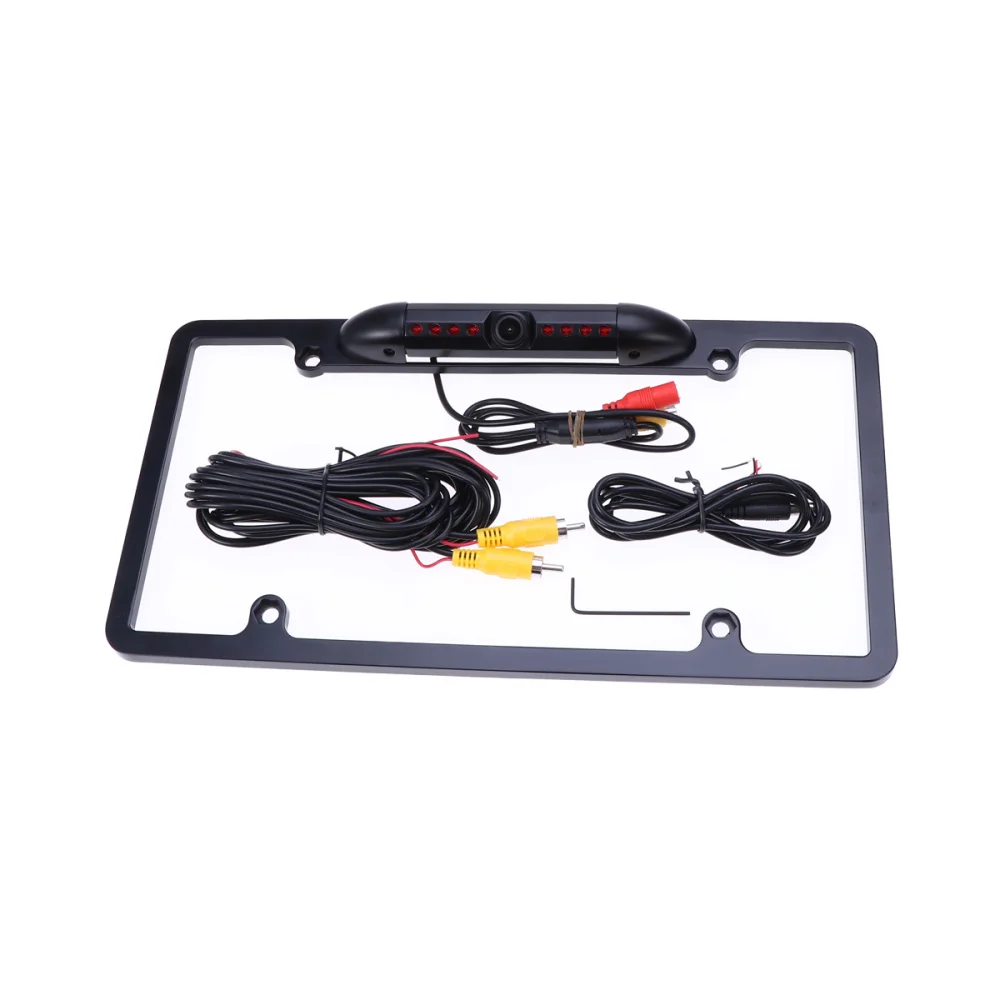 License Plate Frame Backup Camera Rear View Camera 170° Viewing Angle 8