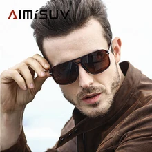 AIMISUV Squar солнцезащитные очки мужские поляризованные зеркальные солнцезащитные очки для вождения мужские брендовые дизайнерские негабаритные ретро очки UV400