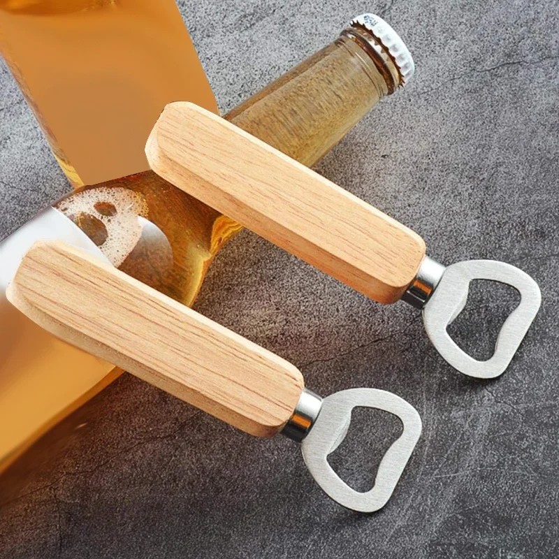 8 Pcs Portable Bottle Opener Home Kitchen Bar Tool Wooden Handle Stainless Steel Wine Beer | Дом и сад
