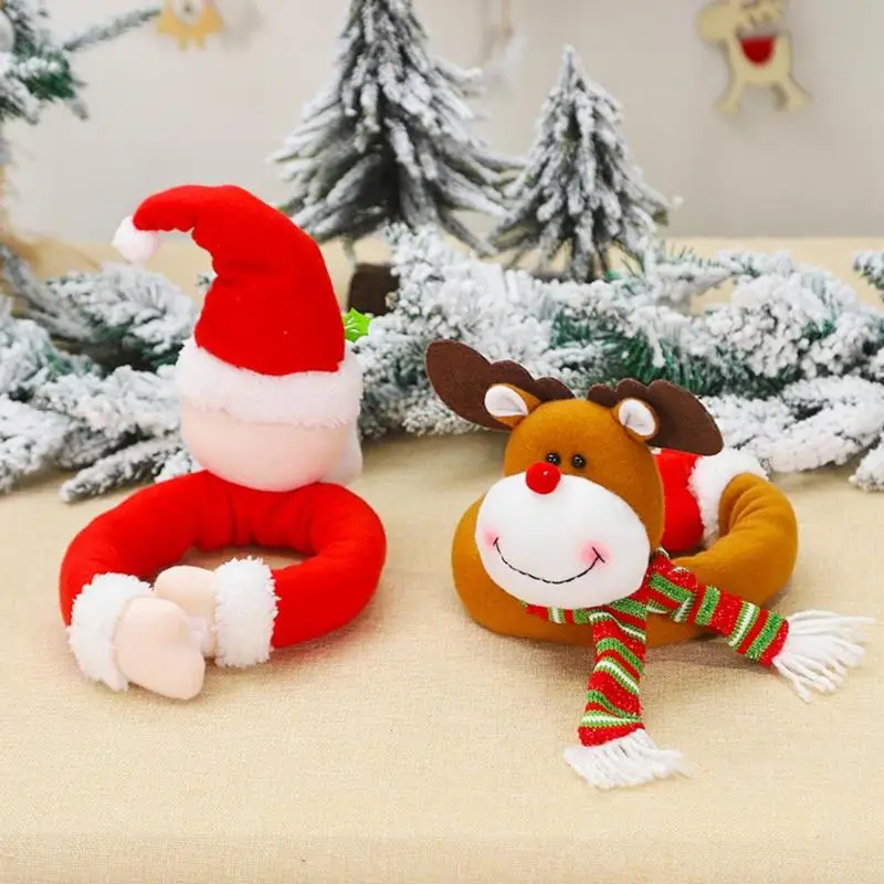 Cute Santa Clause Window Curtain Buckle Christmas Decoration for Home New Year Party Snowman Elk Curtain Tiebacks Dropshipping