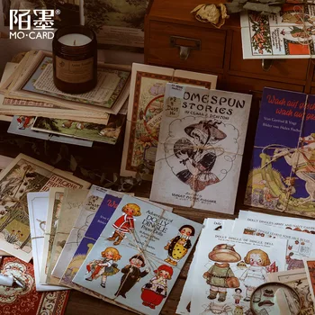 

10 Sheets/Set Antique Picture Book Series Paper Material DIY Scrapbooking Collage Album Gift Packaging Decoration Background
