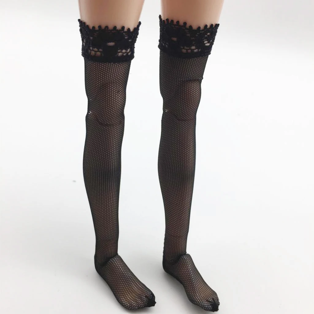 1/6 Woman Doll Rube Body Lace Stocking Knee Socks for 12inch   Figure