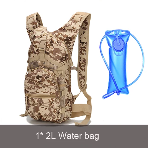 bag and 2L Рюкзак для бега, тактический, военный, Сверхлегкий, походный, велосипедный рюкзак, для спорта на открытом воздухе, для велоспорта, альпинизма, 15л - Цвет: bag and 2L