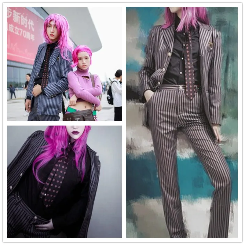 Goedkoop Jojo S Bizarre Adventure Diavolo Cosplay Kostuum Halloween Uniform Outfits Kerstmis Carnaval Fancy Party Kostuums Custom Made