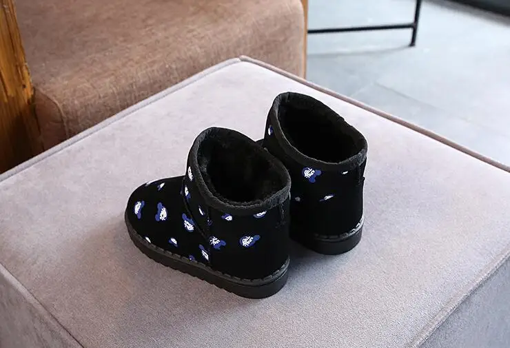 Girls snow boots winter new girls cartoon cute baby toddler shoes soft bottom non-slip warm cotton boots