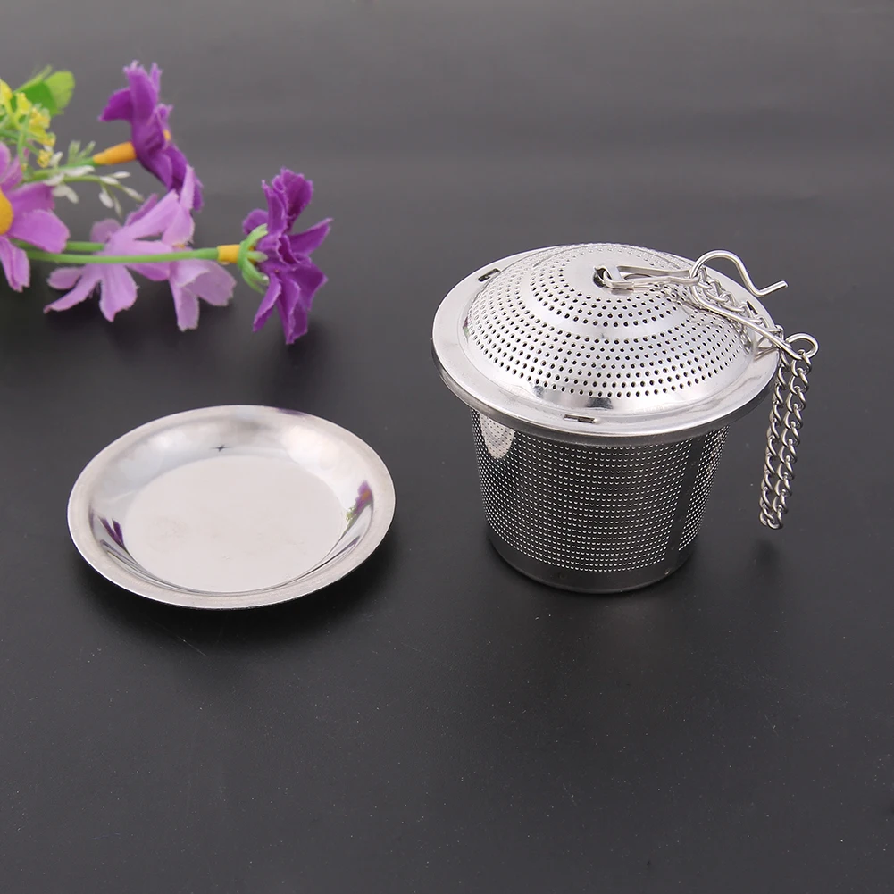 Stainless Steel Tea Strainer Locking Tea Infuser Filter Mesh Ball Seasoning Herb Spices Ball Strainer Infusor Mesh Tool