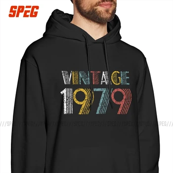 

Vintage 1979 Birthday 40 Years Old Gifts Hoodie Man Novelty Hooded Tops Cotton Graphic Sweatshirt