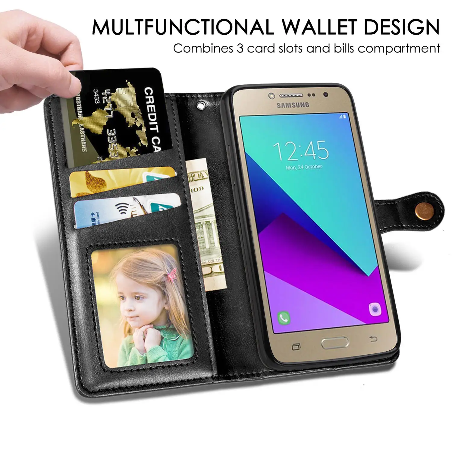 Кожаный флип чехол для телефона samsung J3 J5 J7 2016 Pro J2 J4 J6 2018 Plus Prime J510 Чехол бумажник с