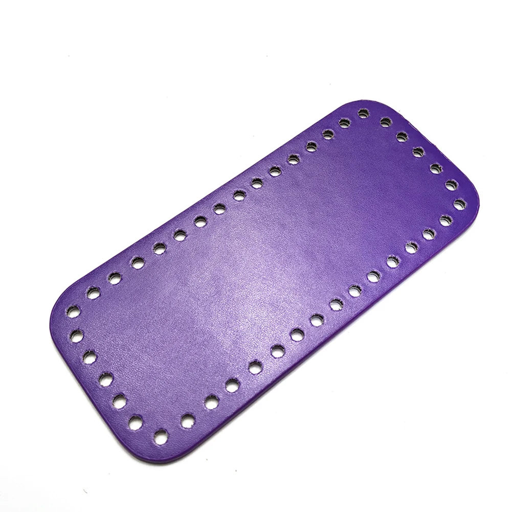 Fashion Rectangle Long Bottom For Knitting Bag PU leather Handbag Bottom with Holes DIY  Obag Parts Bags Accessories