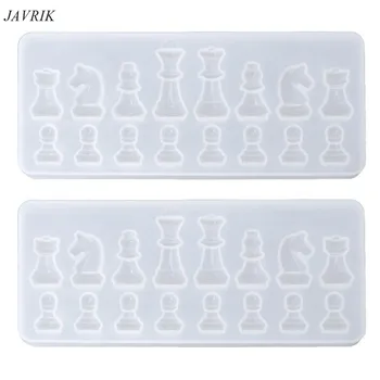 

Resin Casting Molds Set by Garloy,2Pcs 3D Chess Clear Silicone Mold for Making