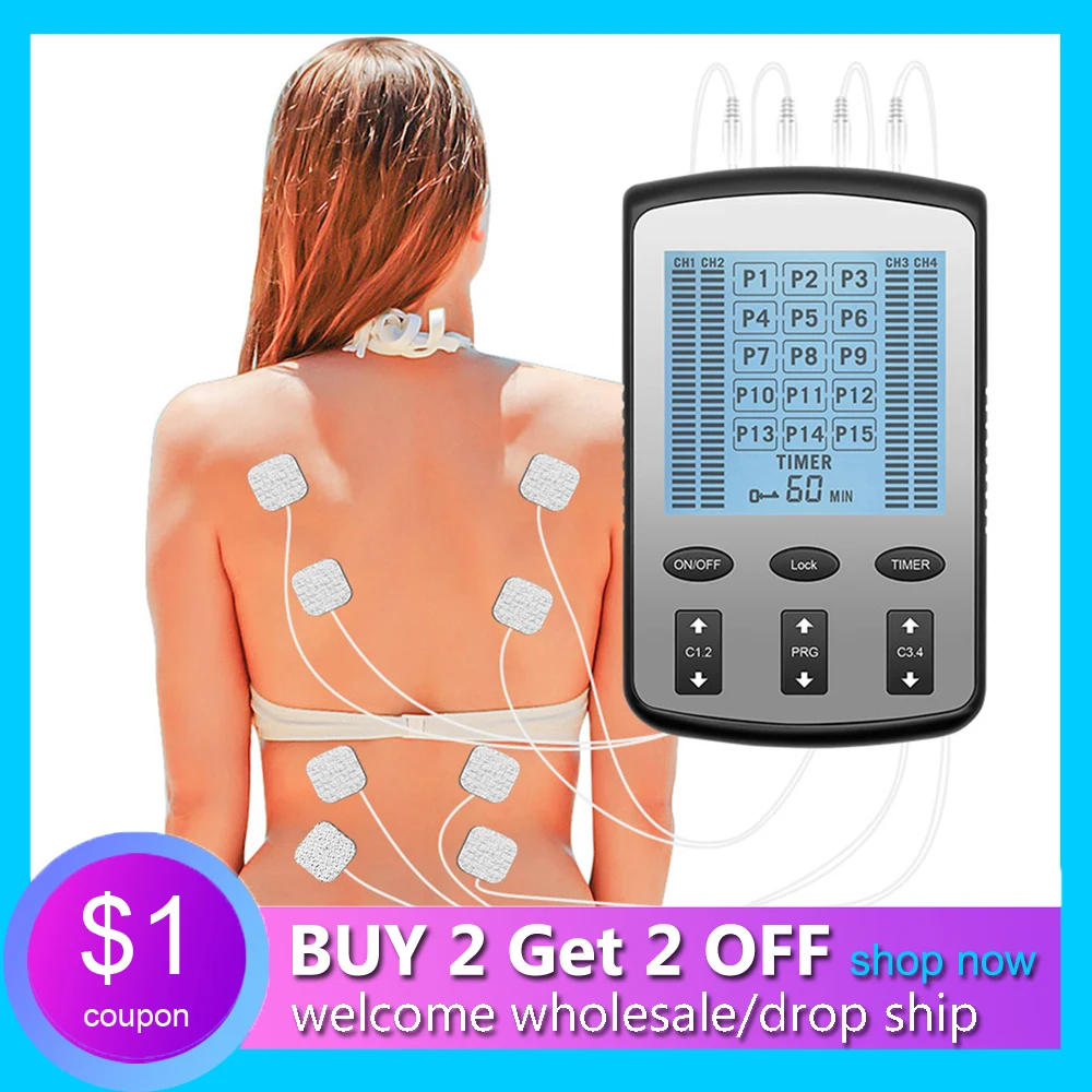 

15 Modes TENS Physiotherapy Equipment EMS Electro Muscle Stimulation Massager For Neck Body Relieve Pain Massage Machine