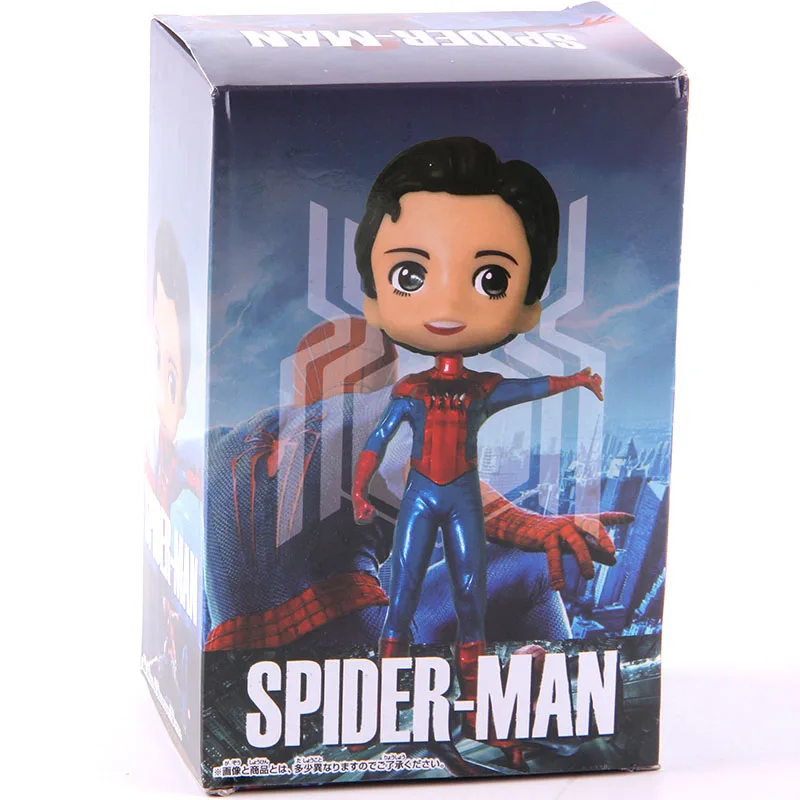Q Posket игрушка Человек-паук Питер Паркер ПВХ Marvel Legends Человек-паук Коллекционная модель игрушки