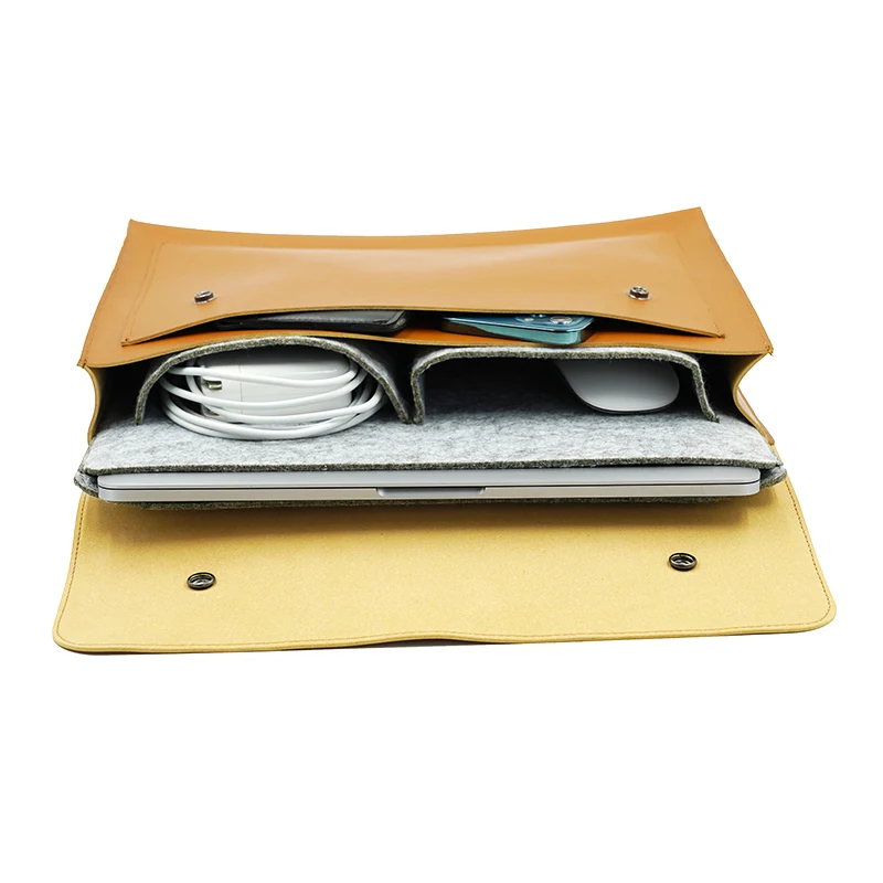 Borsa per laptop 13.3 14 Custodia impermeabile per notebook da 15.6 pollici per MacBook Air Pro Borsa a tracolla per computer Donna Uomo Valigetta - immagine 5