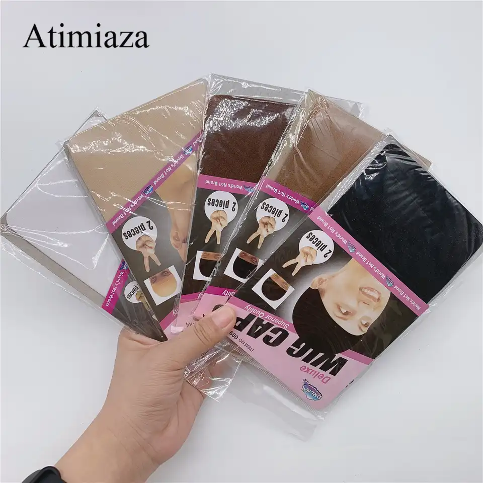 Женские нейлоновые колпачки для париков Atimiaza 2 шт. коричневые черные сетчатые