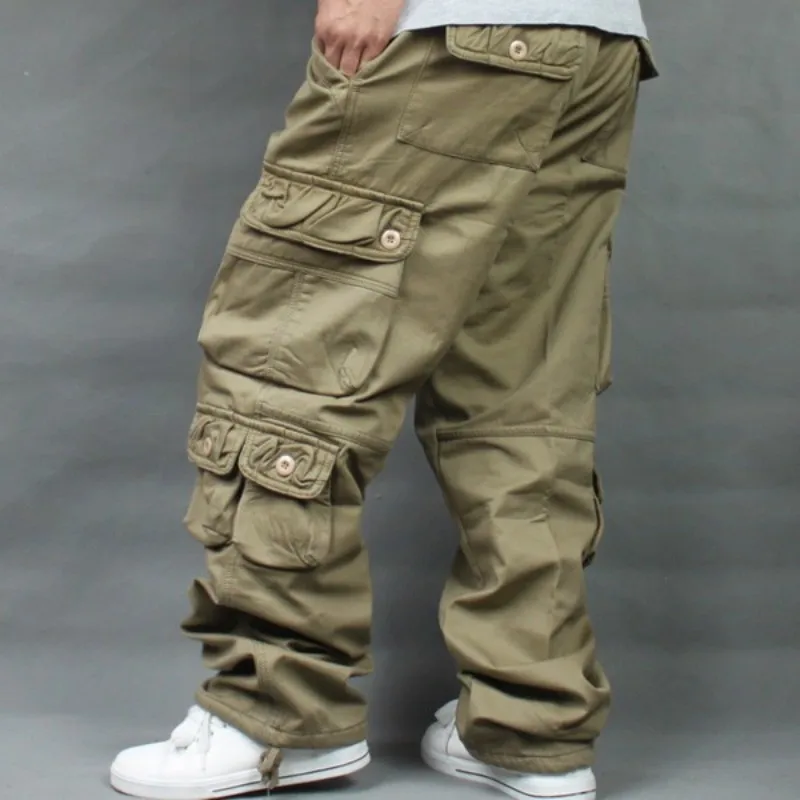 

Mens Cargo Pants Casual Mens Pant Baggy Trousers Male Military Tactical Pants With Multi Pockets Thick Warm Loose Fit Plus Size