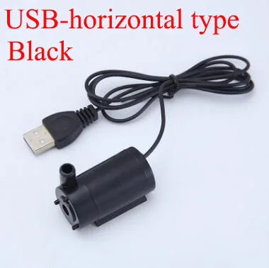 USB-horizontal Black Абсолютно DC 2,5-6 V Низкий уровень шума бесщеточный DC мотор Pump120L/H Мини Микро погружной водяной насос для Diy Kit - Напряжение: USB-horizontal Black