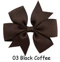 8*8 см лента Grosgrain бант для волос с зажимом для девочек многослойный бант заколка для волос для новорожденных фотосессии аксессуары для волос - Цвет: Зеленый
